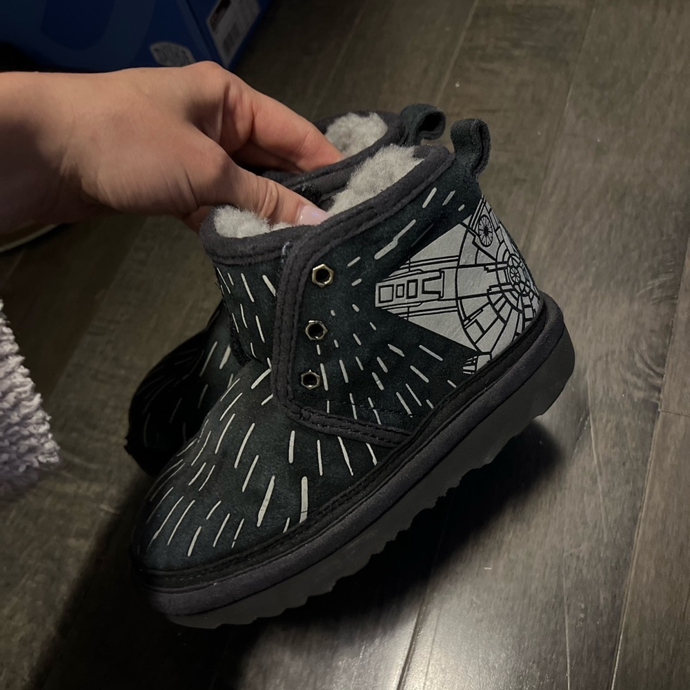 Kids Black Starship Design Boots